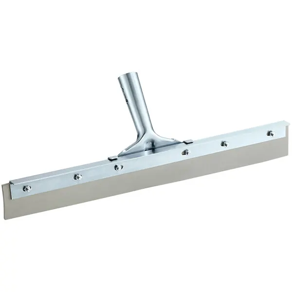Industrial Heavy Duty Metal Floor Squeegee with Non-Mark EPDM Rubber Blade for Epoxy Job fits threaded handle