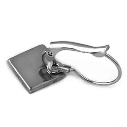 New Listing Stainless Steel Square Ear Hook 9.8mm Right Angle and Diagonal Empty Support Earrings Jewelry Accessories Wholesale