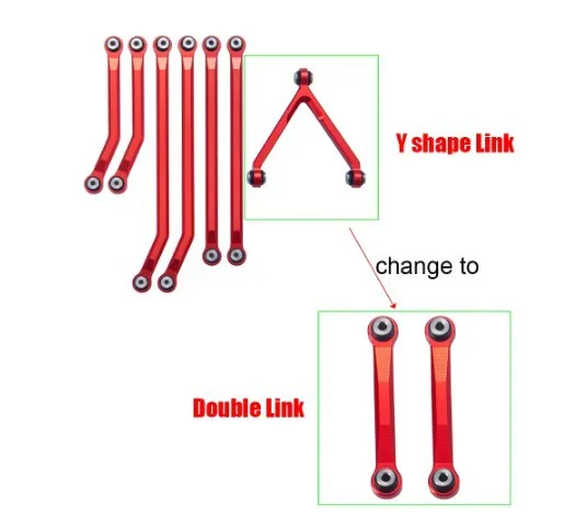 Axial SCX24  Gladiator AXI00005 CNC aluminum high clearance Upgrade Parts chassis pull rod