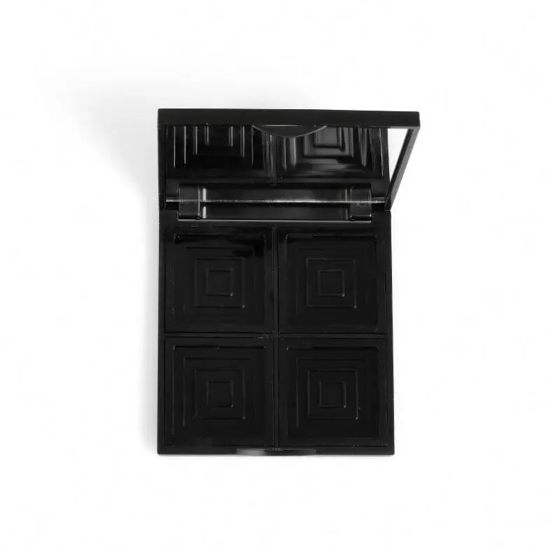 4 Hole Empty Eyeshadow Plastic Contour Kit Palette Bronzer Highlighter Blush Container Compact Case Packaging