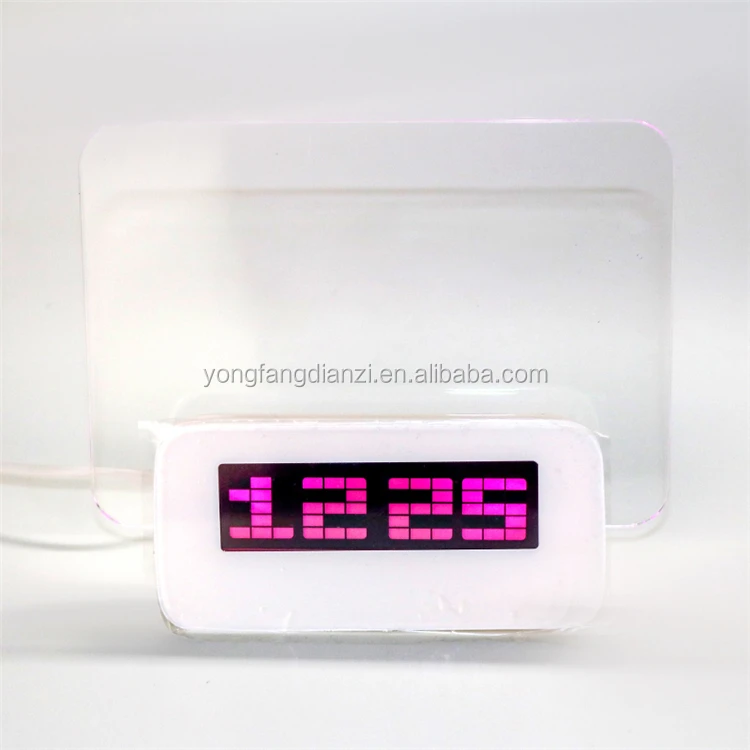 New Design 4 USB Port Hub Kids Diy Bedside Night Digital Alarm Clock with Message Board