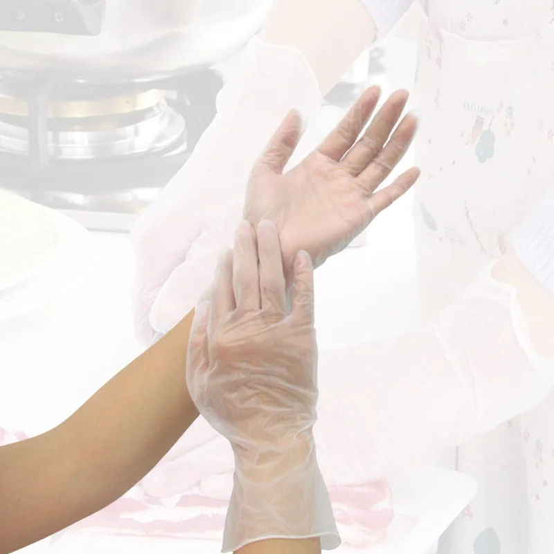 Pvc Powder Free Disposable Hand Clear Vinyl Gloves Household Cleaning CE Vinyl Gloves