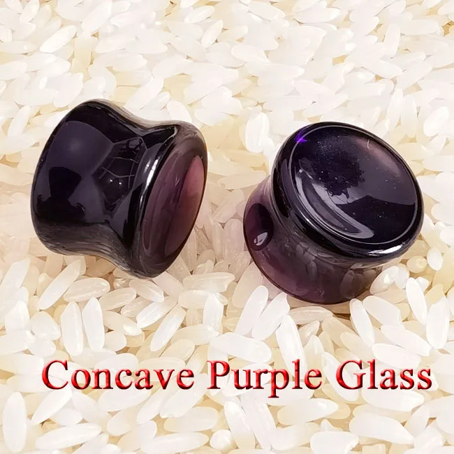 [SE-C404] Wholesale High Quality Pyrex Glass Concave Sides Ear Plugs Piercing Body Jewelry Double Flared Sadddle