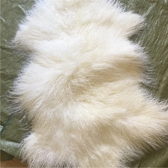 white cream Real Lamb Fur Kitchen Sheep Skin Rug