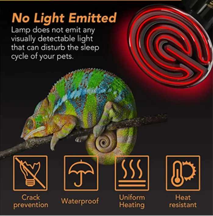 Customized 100W Far Infrared Ceramic Heating Bulb/Reptile lamp/Brooder lamp for Reptile/Pets/Poultry