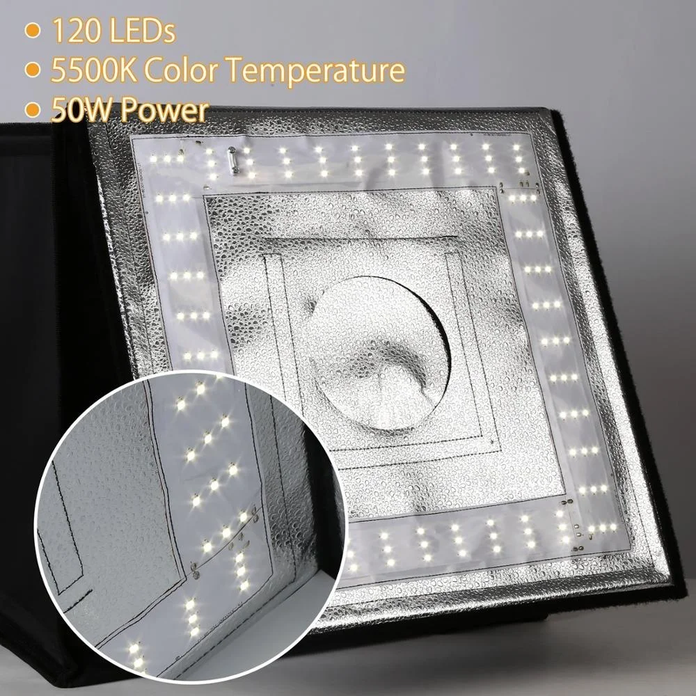 40cm Portable Foldable Photo Studio LED Shooting Cube Tent Light Box