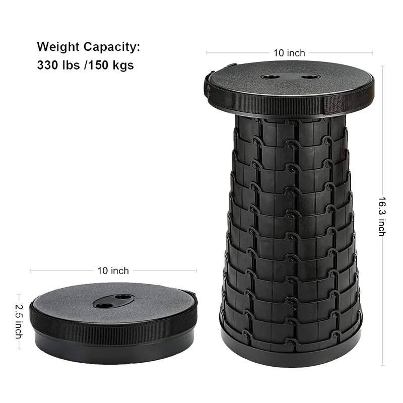 Retractable chair folding stool camping portable telescopic stool for hiking garden outdoor