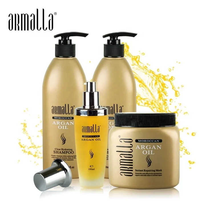 Private label wholesale organic anti frizz harbal moroccan argon oil hair repair shampoo for dry hair