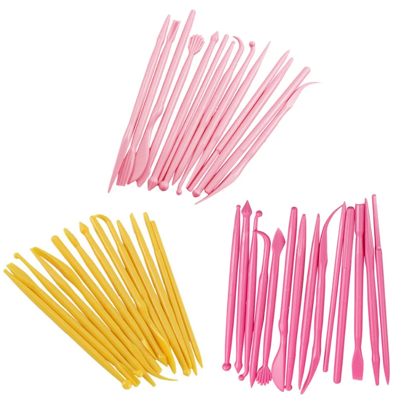 14pcs DIY cake modelling tools set fondant clay cutter carve pen mould mold tool cake carving plastic tool