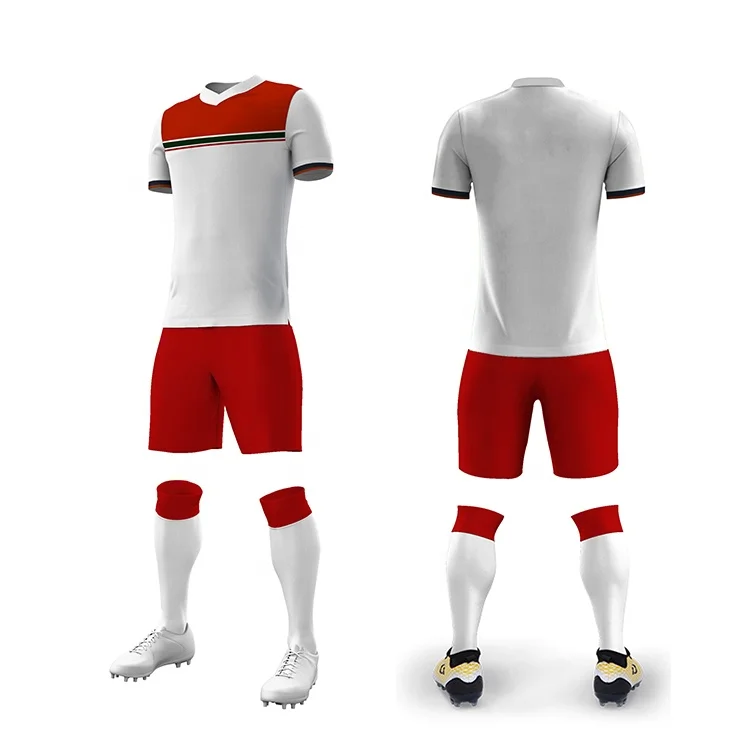 High quality latest design sports football clothing suit youth football shirt adult children team game soccer jersey custom