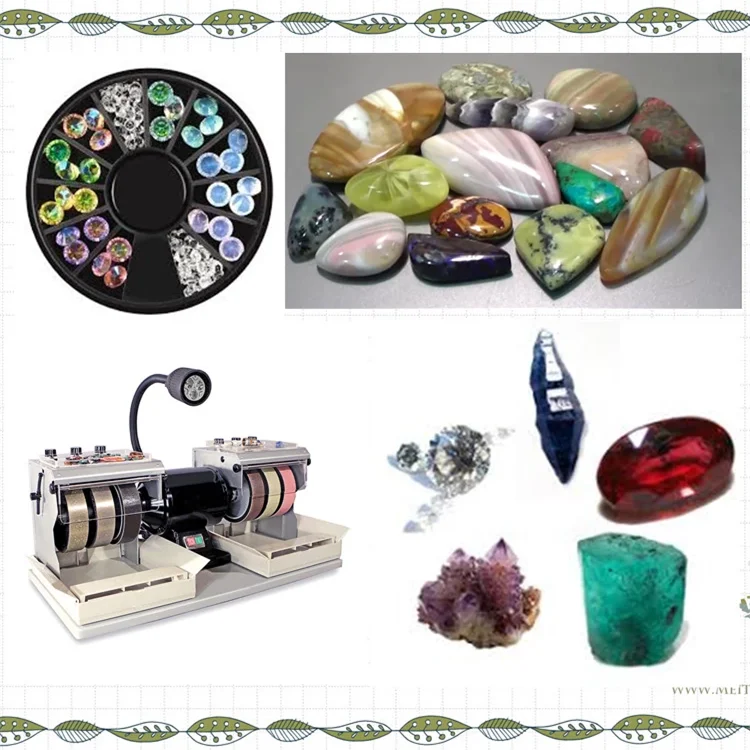 Lapidary flat lap machine wheels for faceting gem stones