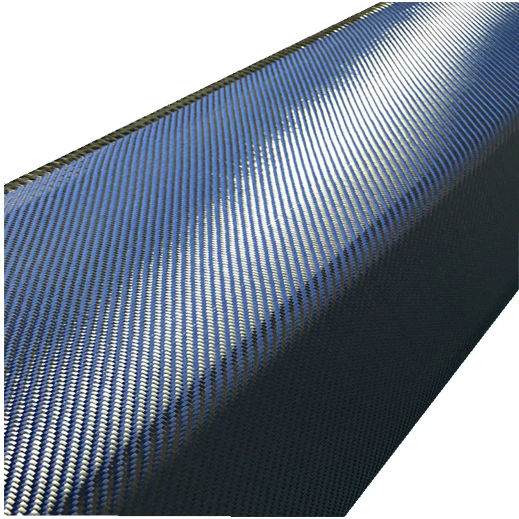 blue colorful carbon aramid fiber fabric