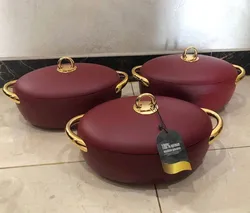 hot selling 3pcs pot ware egg shape thermal insulation food box 2L 2.5L 3L food keep warmer container lunch box