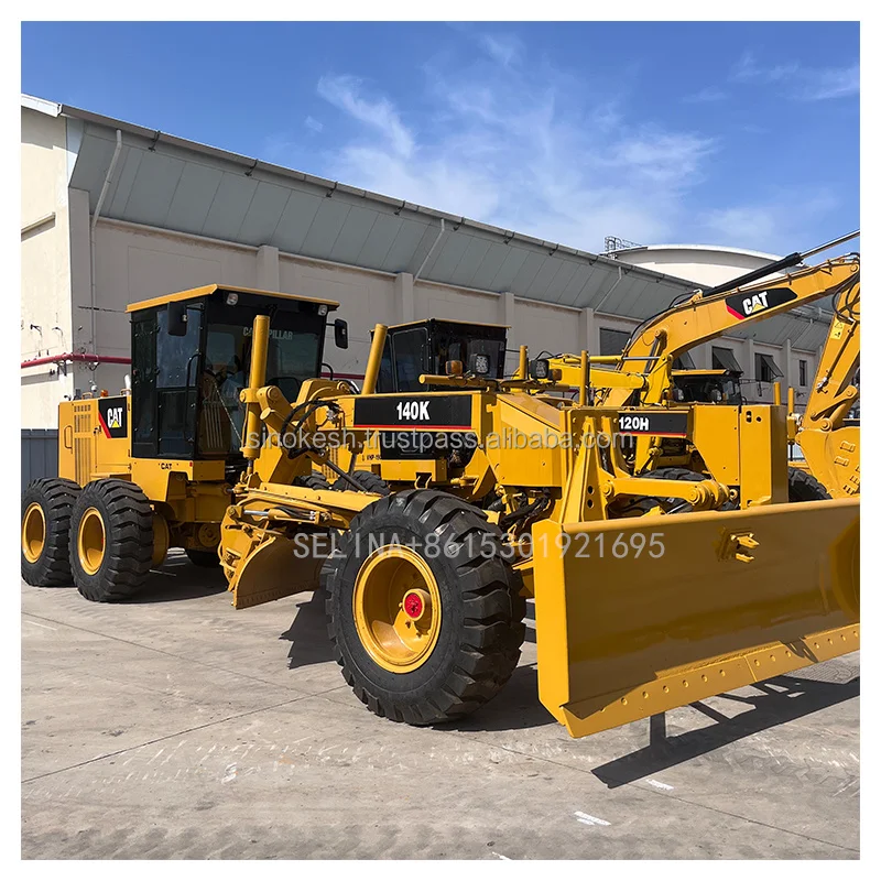 Second Hand CAT 140K High Quality Motor Grader Caterpillar 140G 160K Front Blade Cheap Used Original Grader