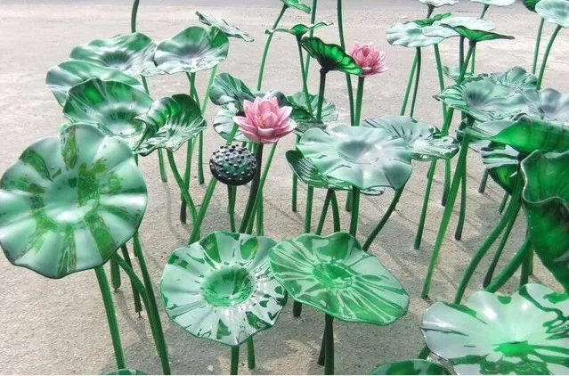 Цветочный Сад Скульптура Дизайн Цветной Ручной Работы Из Муранского Стекла современное домашнее украшение народное искусство 50-100 см Longree CN;GUA