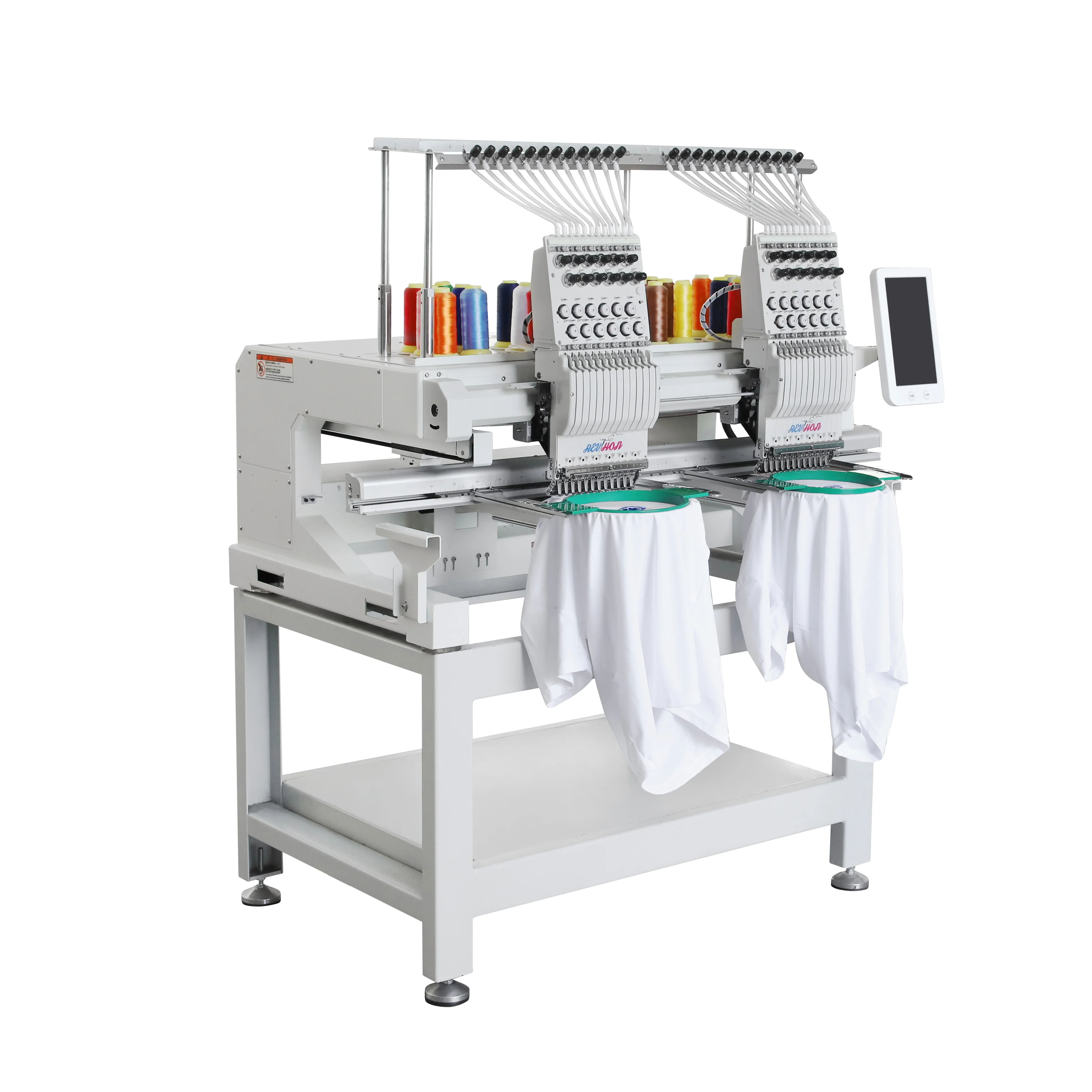 REVHON new professional 1502 two head custom hat embroidery machine industrial automatic embroidery machine