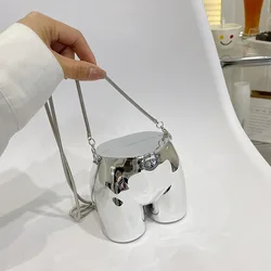 Роскошные Дизайнерские золотистые дамские сумочки, миниатюрная сумка из ПВХ в стиле хип-хоп, кошельки на цепочке на плечо, популярная Праздничная сумка на плечо, 2023