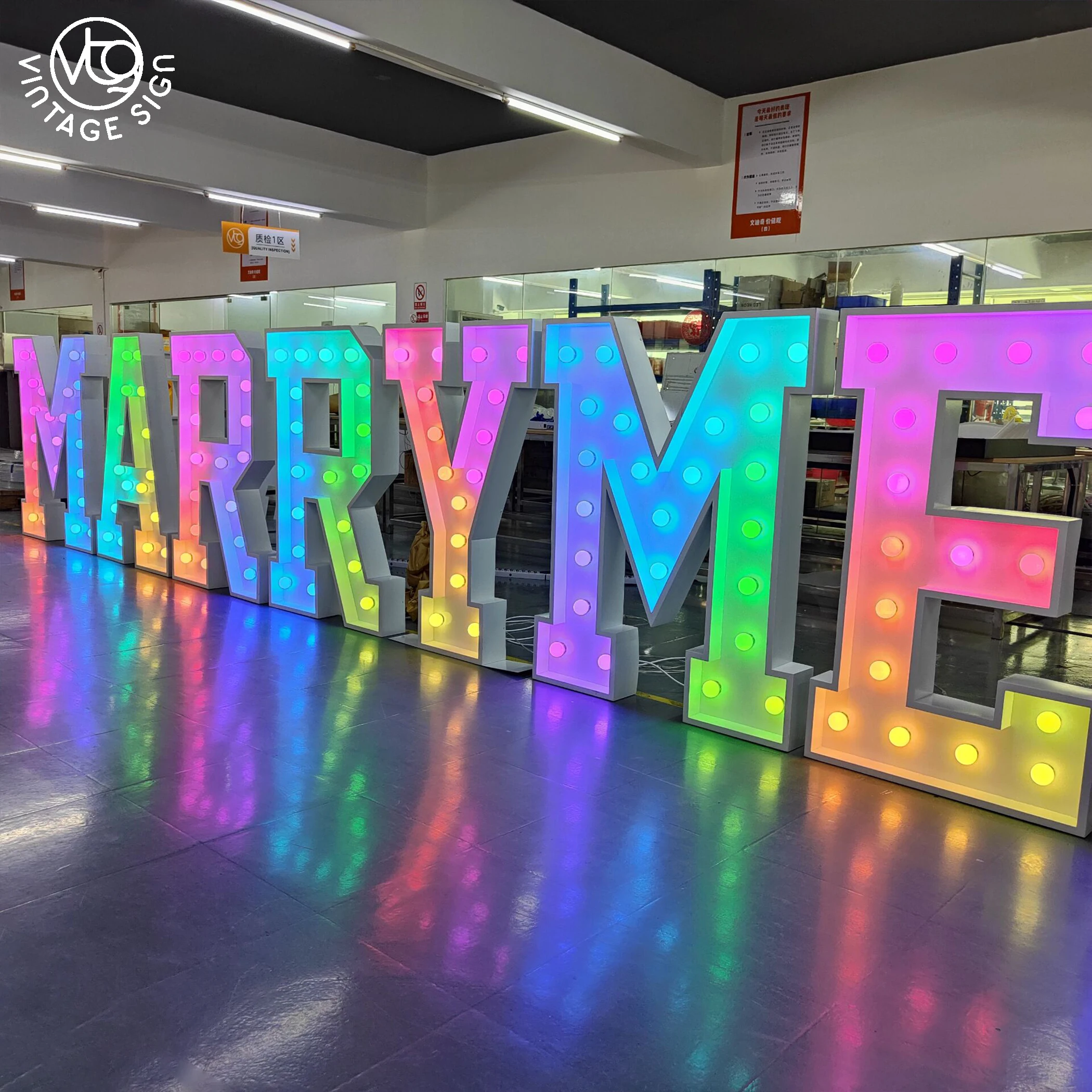 Love Letterst Hole-punch Letter Numbers With Lights Light Up Marquee 4ft Letter With Light Bulbs