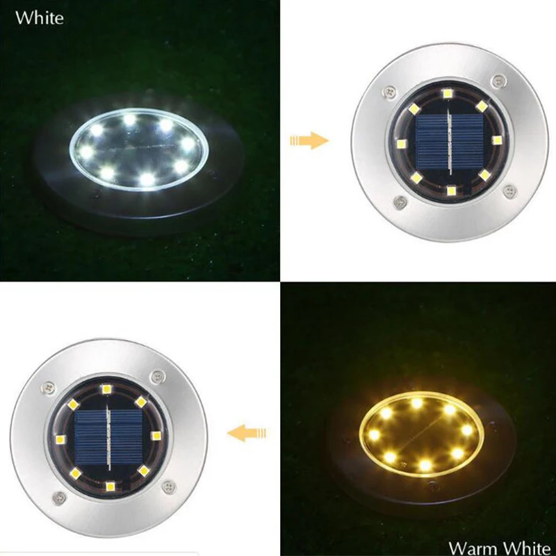 Blueswift 8 светодиод водонепроницаемый красочный RGB Солнечный газон Светодиодный заглубленный свет уличный садовый