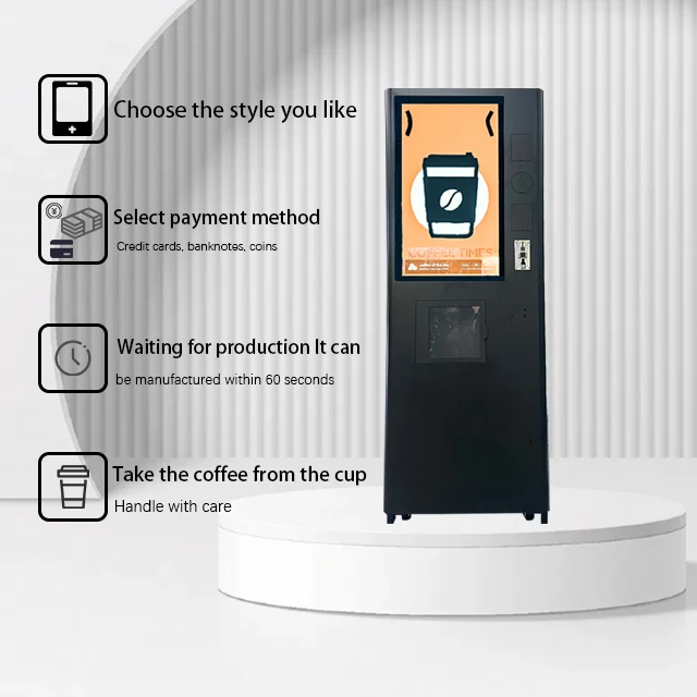 Best Sale Electric Fully Automatic Coin Operated Instant Hot Commercial Coffee Vending Machine with Automatic Cup Dropping