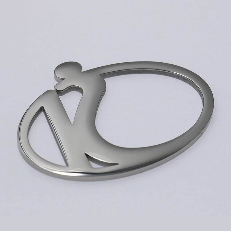 Custom Round Zinc Alloy Logo Plate With Adhesive Back Customized 3D Car Emblem Metal Brand Logo Sticker Label Tags For Car Boot