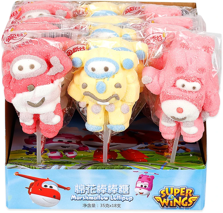 Wholesale Halal Cotton Candy Sugar Fruit Jam Marshmallow Lollipop Cotton Candy