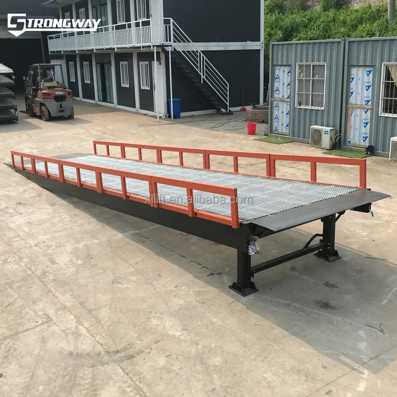 Portable Steel Car Ramp Heavy Duty Unloading Portable Garage Car Ramp 10ton Cargo Movable Portable Ramp For Car