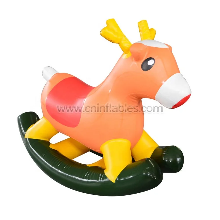 Orient Inflatables home kids play inflatable rodeo deer ride aqua deer rocking rider