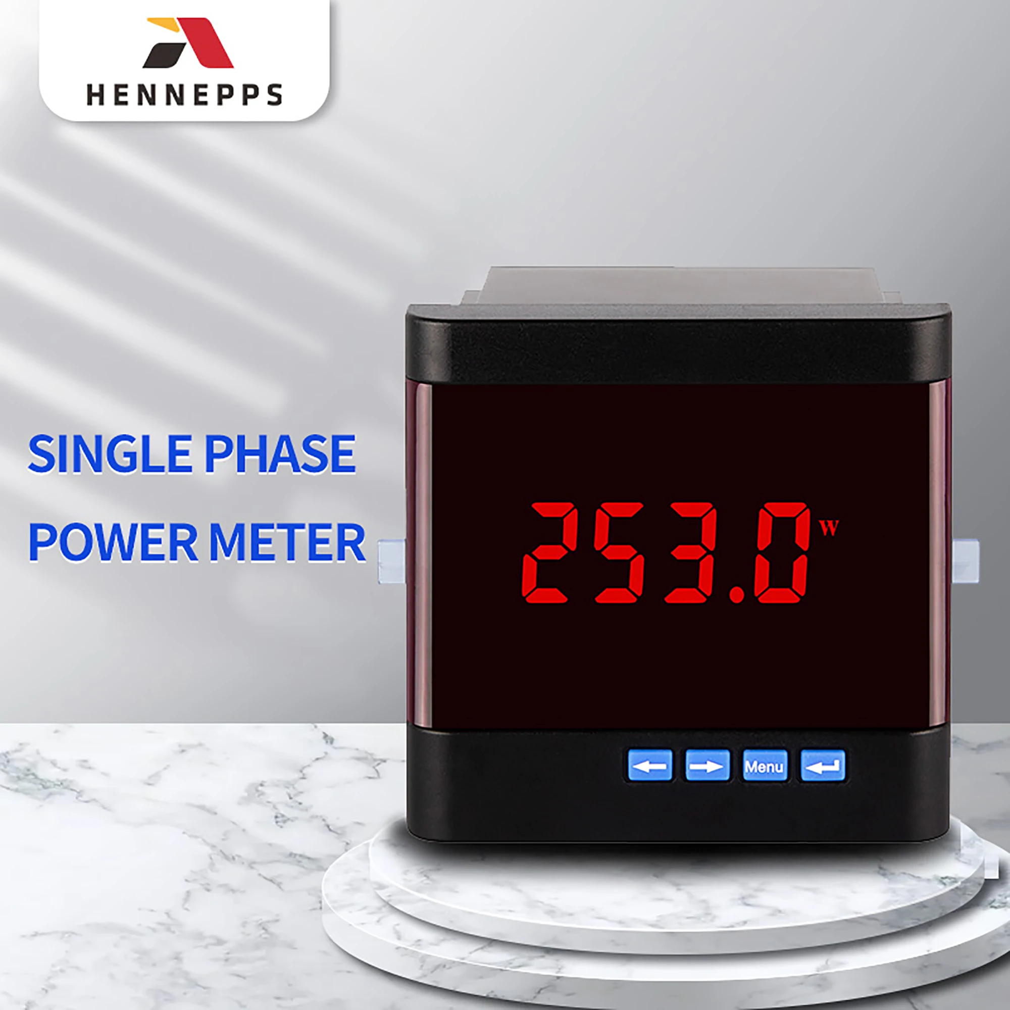 Цифровой измеритель мощности Hennepps однофазный цифровой панельный прибор для измерения ваттметр вариметр