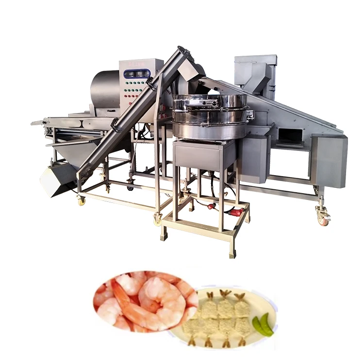 Fish Cutlet Flouring Preduster Machine Chicken Fillet Coating Machine Drum Flour Coating Machine For Chicken