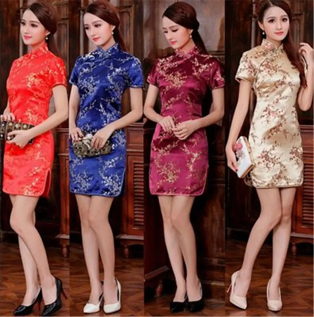 Wholesale Elegant Chinese Traditional China Style Cheongsam Qipao Women Dress L0206-1