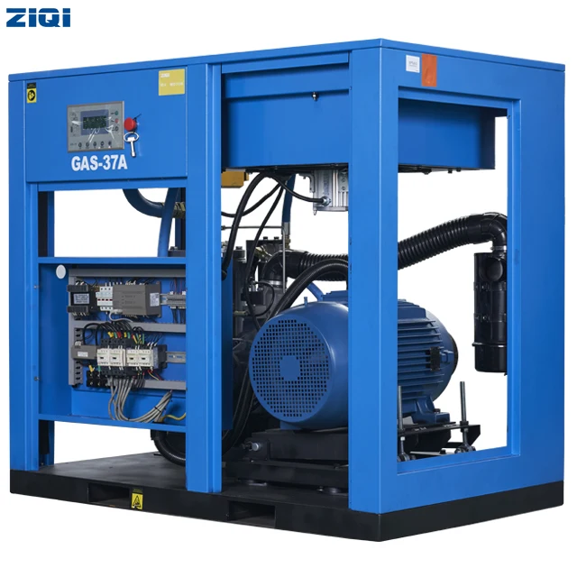 customized stationary electrical low noise single stage energy saving screw 37kw 415v 240cfm air compressor from china
