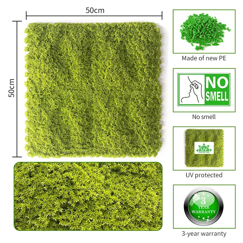 Wholesale Faux Outdoor Fence Greenery Panels Artificial Plants Synthetic Grass Wall for Privacy Garden Decor