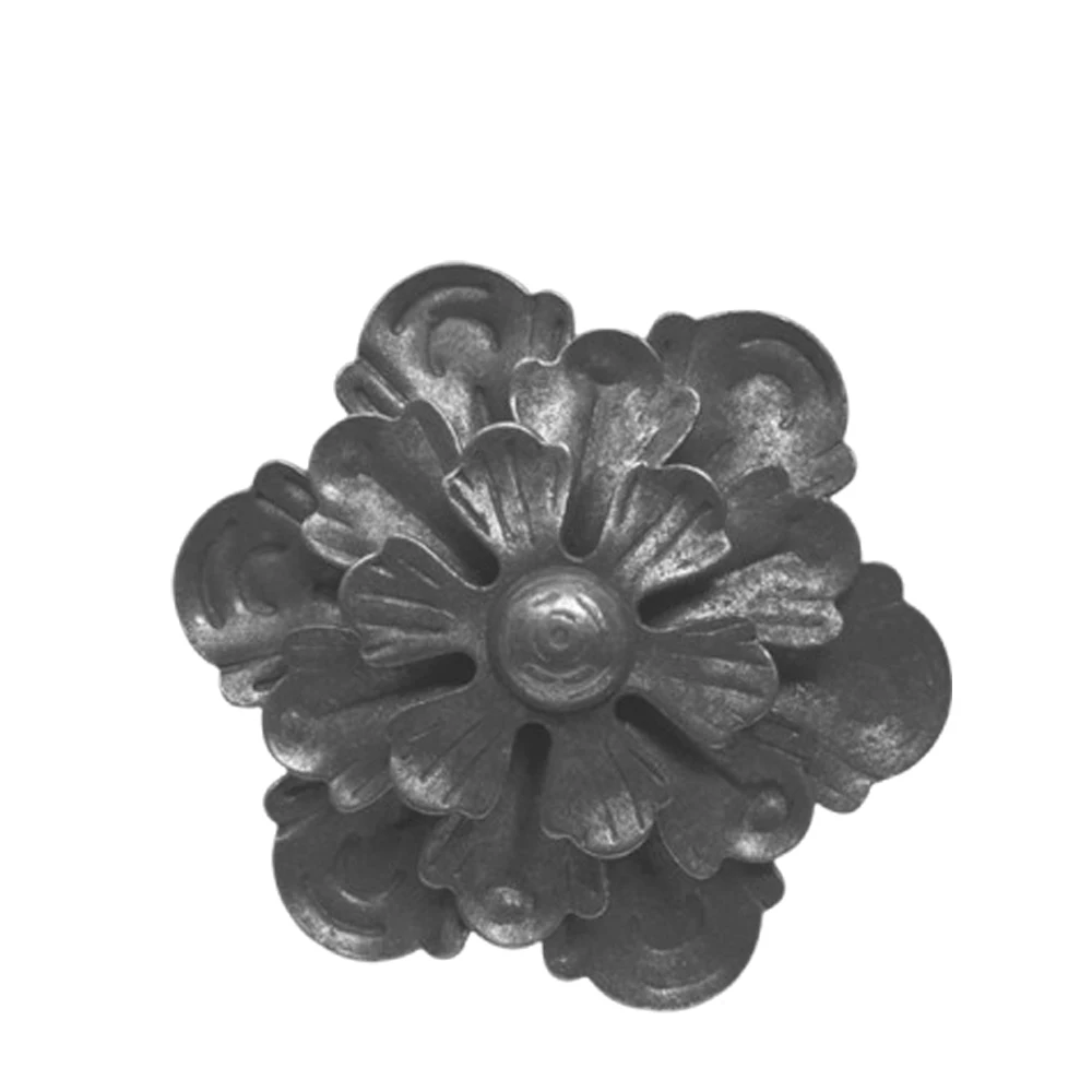 Wrought Iron Flowers Stamps Ornamental Iron Panels Flower Metal Stamping Decoration Component Fittings Wrought Iron Railings