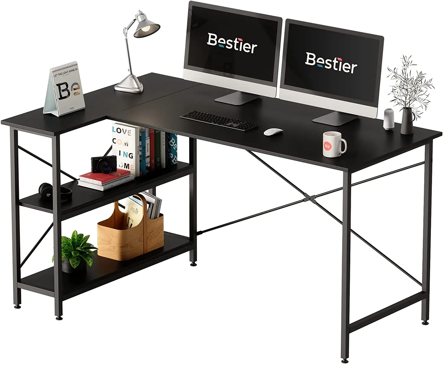 Work Ergonomic Modern Study Furniture Computer L Shaped Extendable Desk Office Modern Furniture Work Computer