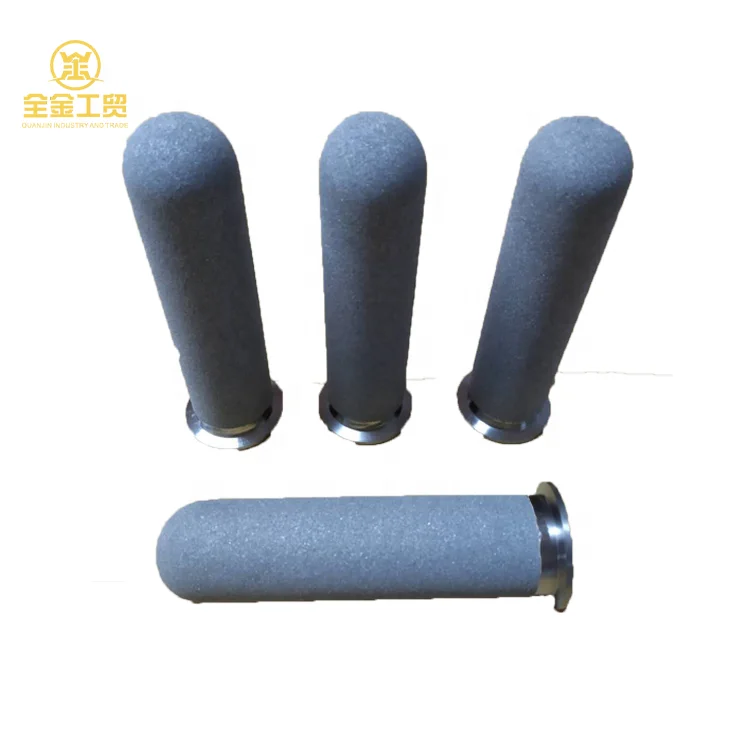 0.1um-80um sintered titanium powder candle filter for gases and liquids filtration