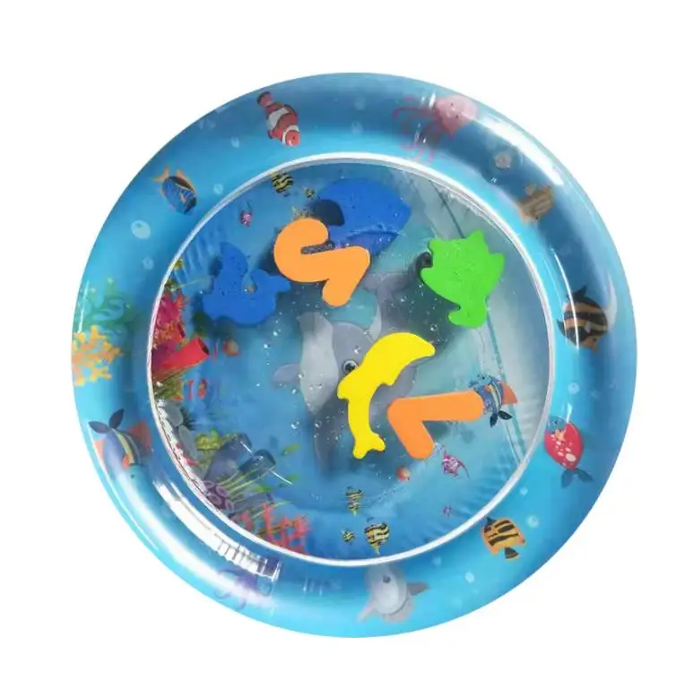 66*50cm Amazon Hot-sale Cheap Price Inflatable Marine Pad Tummy Time Water Play Mat for Baby