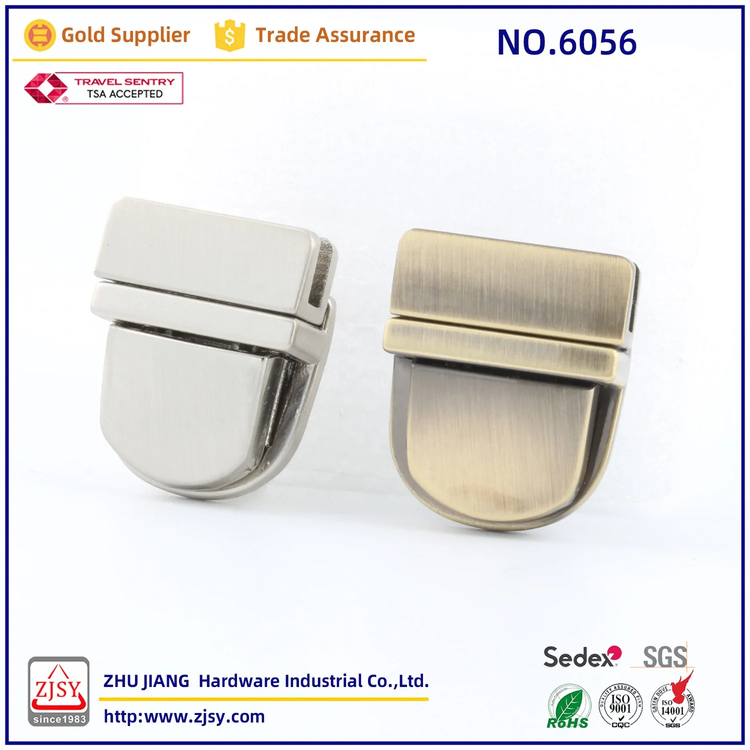 6056 Fasion Style Buckle Bag Lock Hardware Parts For Briefcase