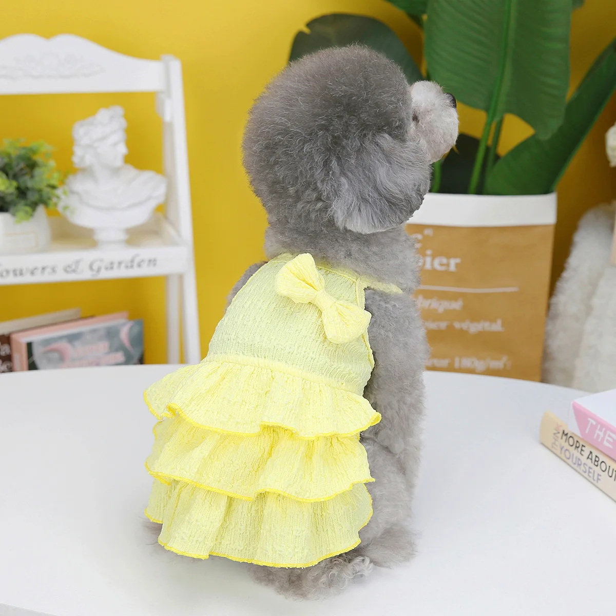 Cute Cotton Pet Clothing Spring Summer Puppy Dog Tutu Skirts Pet Party Dress Princess Frocks Lace Flower Girl Dog Clothes