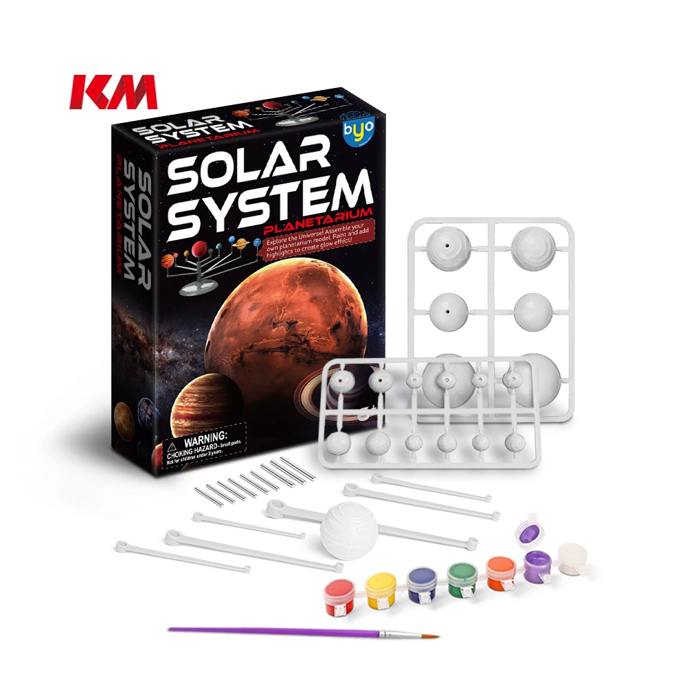 hot selling solar system assorted planet mold colour pigment planet tarium instruction book