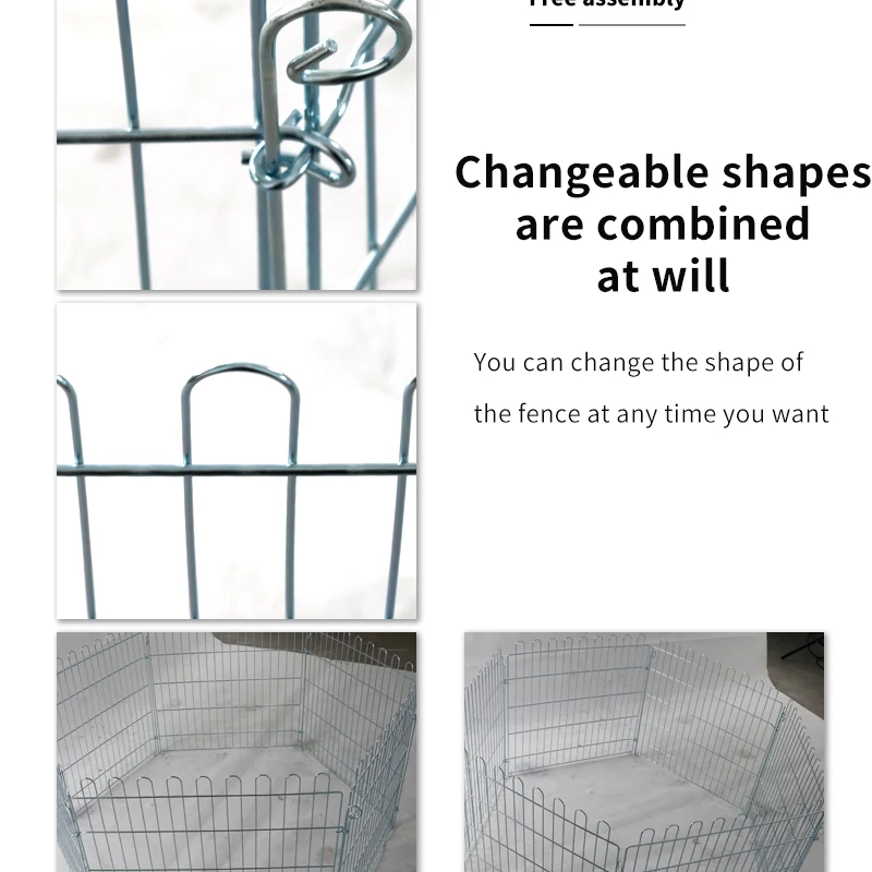 Hot selling  durable iron wire pet cage  outdoor indoor dog cage new large wire playpen