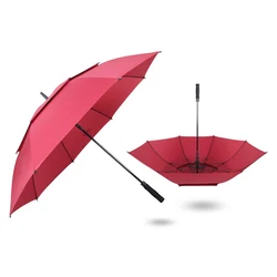 New 30 inch double layer golf umbrella windproof with logo prints