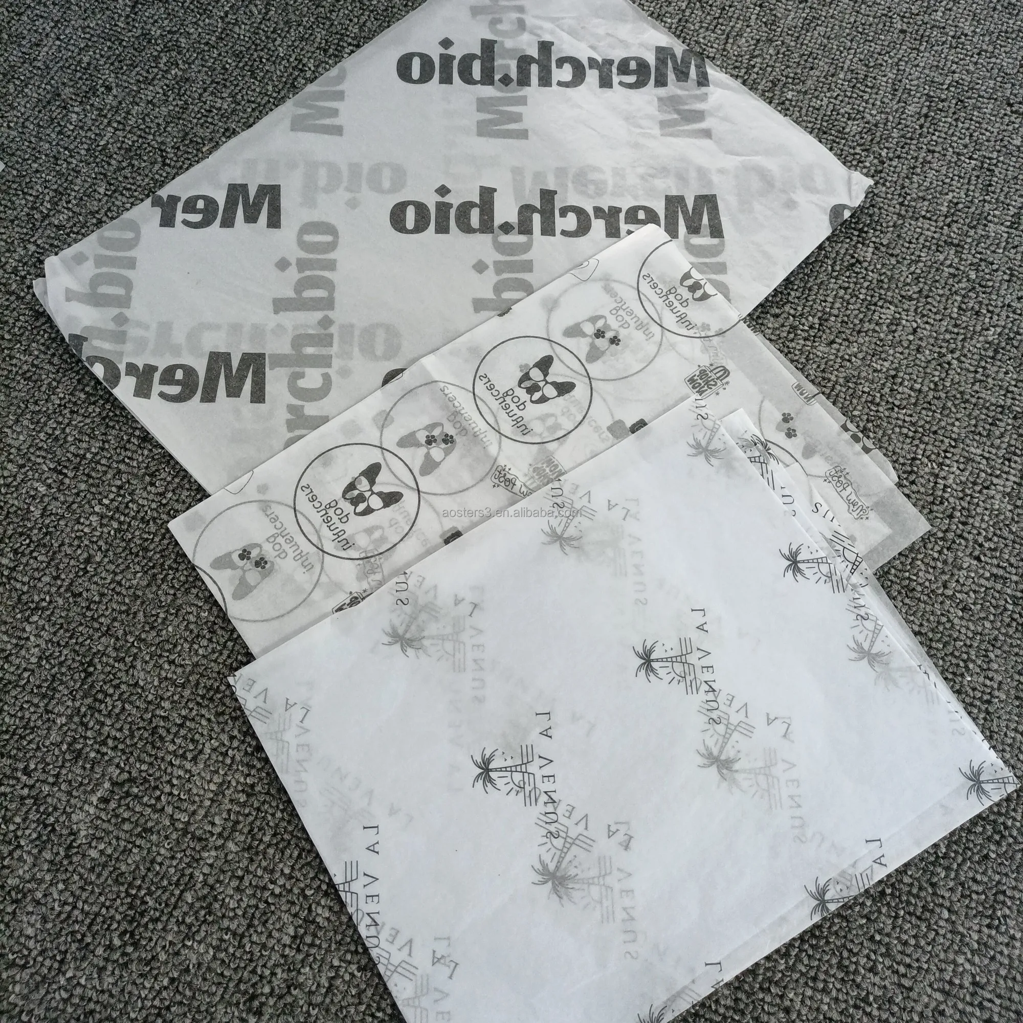 Custom clothing shoes with tissue paper packaging clothing white paper printing LOGO