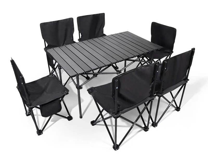 Outdoor folding set camping stand Portable car barbecue camping chair Egg roll table Picnic tables and chairs