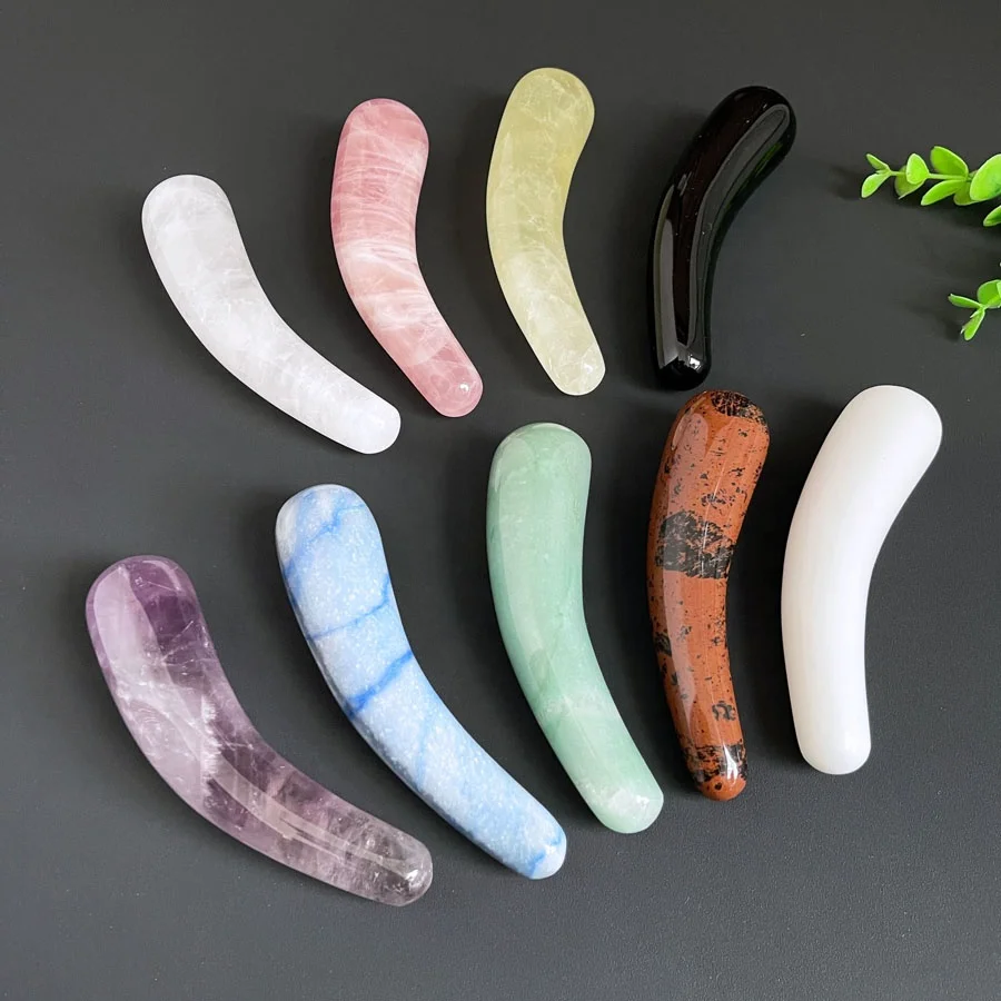 Healing Crystal Blue Aventurine Jade Quartz Massage Wand Various Obsidian Quartz Yoni Wands for Women