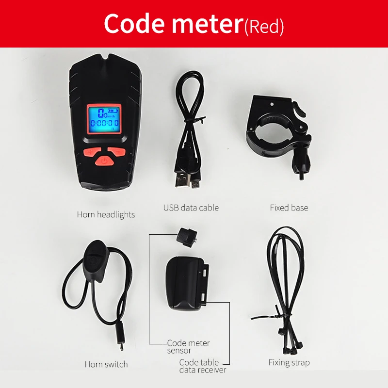 Portable Bicycle Odometer Bike Navigation Computer Bicycle Speed-ometer With Night Light