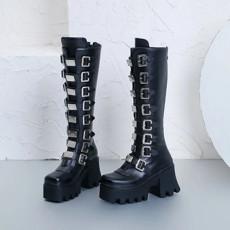 Customizing Fashion Design Women Ankle Biker Boots Chunky Heel Lace Up Desert Boots Women Combat Boots