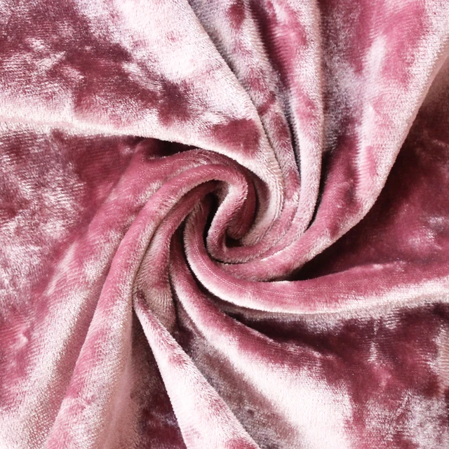 Warp Knitted Ice Stretch Velvet Polyester Spandex Crushed Velvet Fabric for Clothing/Dress/Garment