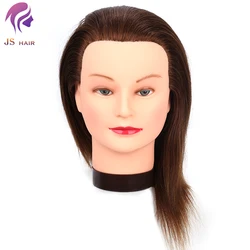 Wholesale female long hair training head Mannequin manikin teach doll with real natural Hair black brown blonde color available