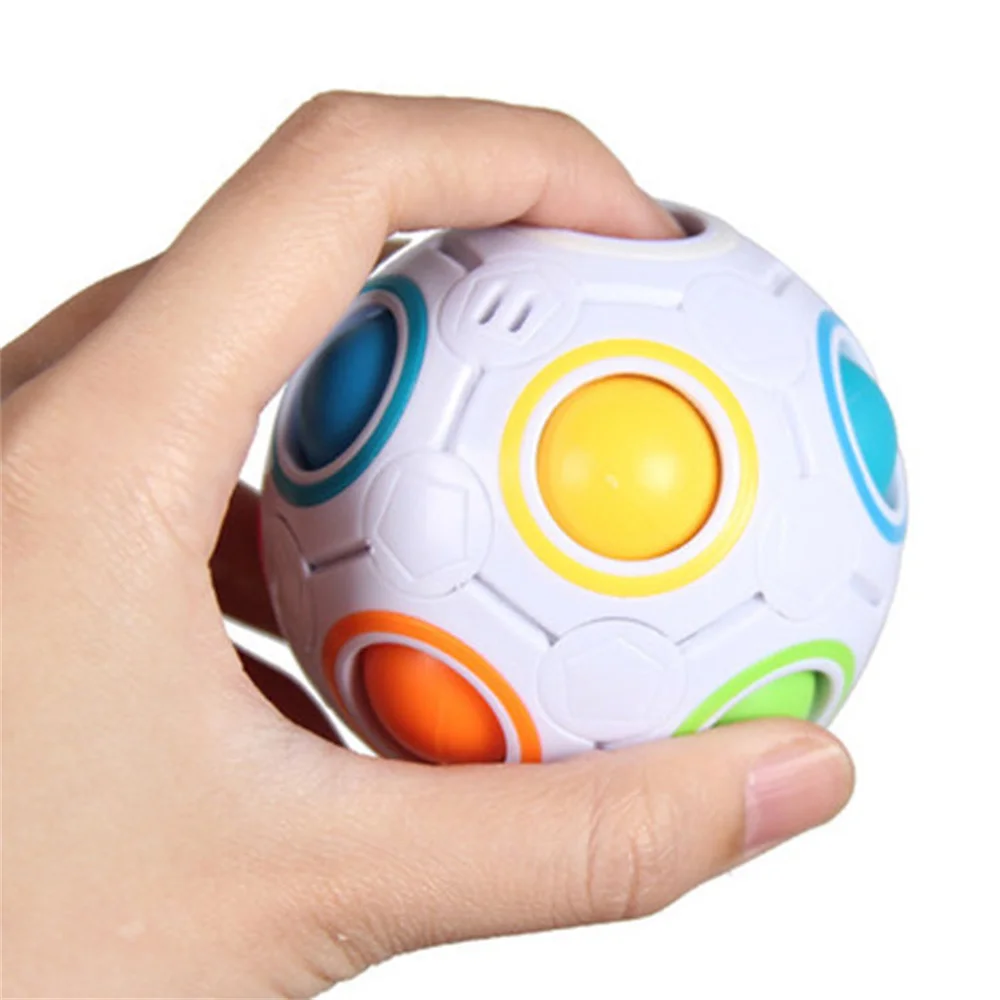 Hot Sale Newest Manufacturer Magic Rainbow Children Puzzle squeeze decompression  Toy Cube Ball